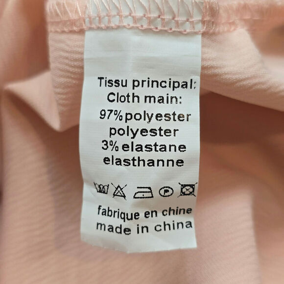 NWT Drape Plunging Satin Blush Bouse Sz Small - Picture 6 of 6